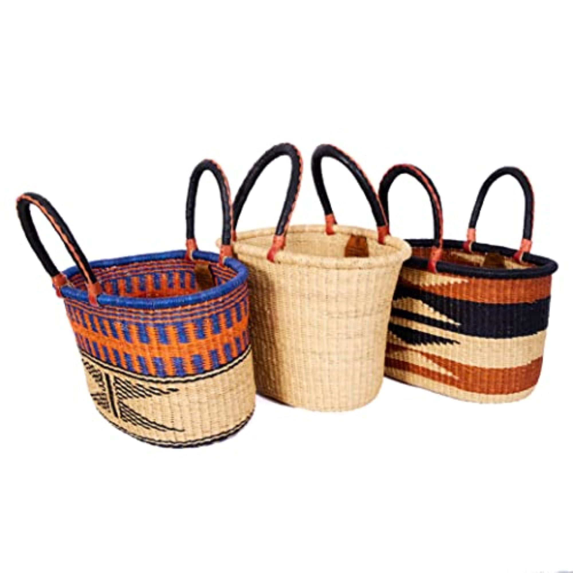 Handwoven Grass Basket Oval Style <br>Assorted