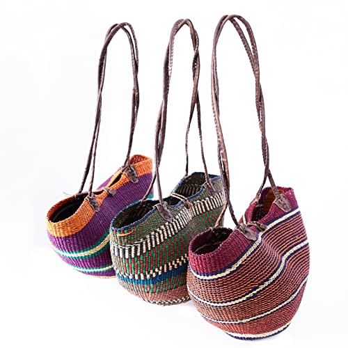 Handwoven Grass Basket Shoulder Bag <br>Assorted