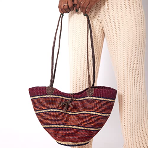 Handwoven Grass Basket Shoulder Bag <br>Assorted