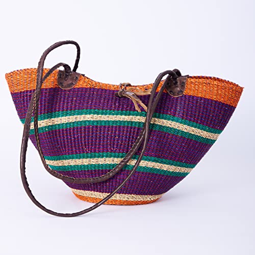 Handwoven Grass Basket Shoulder Bag <br>Assorted