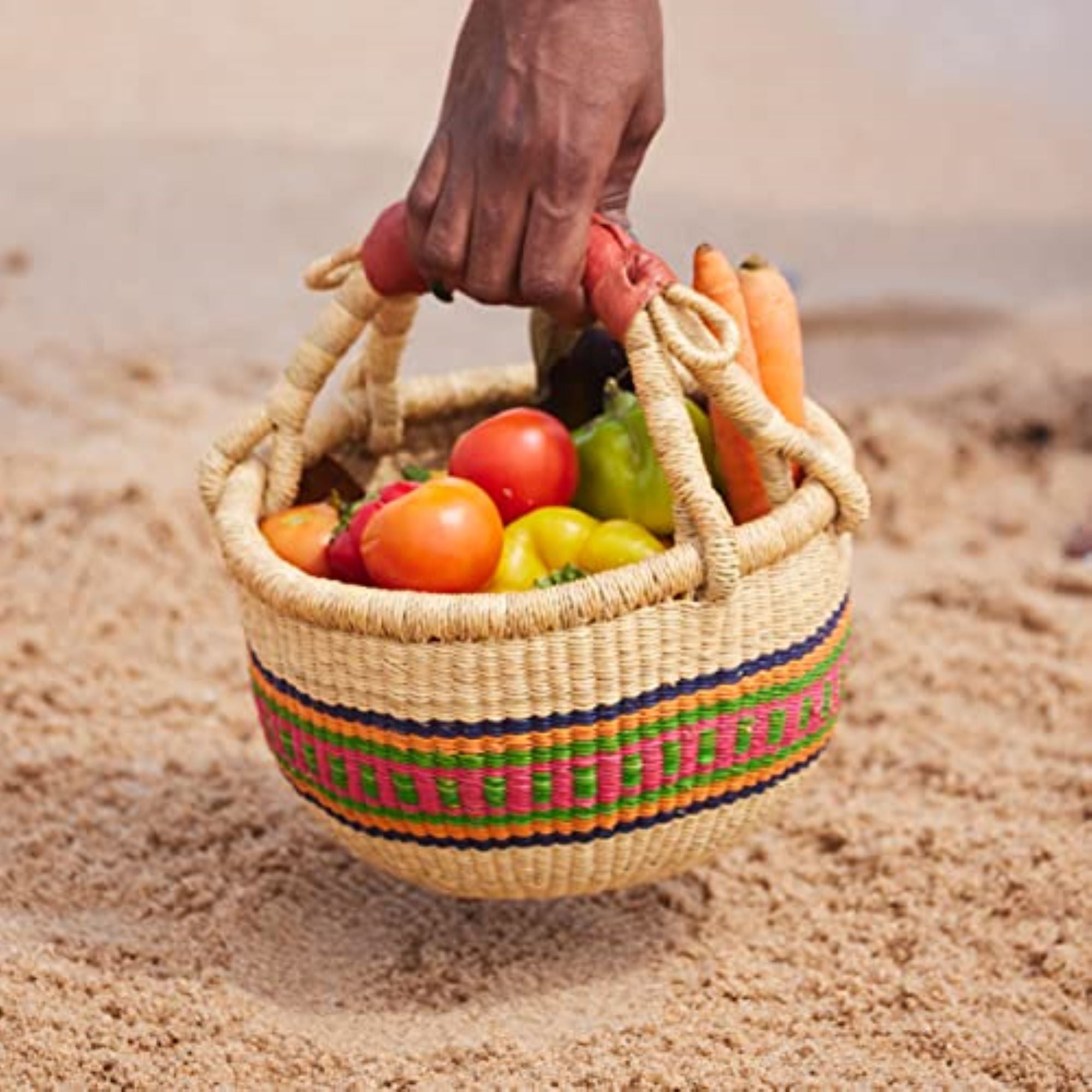 Handwoven Grass Basket Mini Market Style <br>Assorted