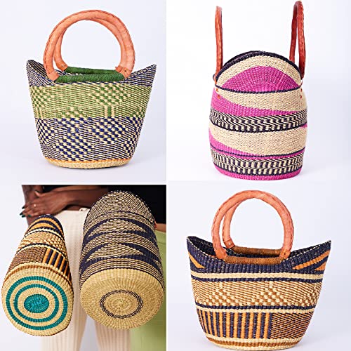 Handwoven Grass Basket Winged Style <br>Assorted