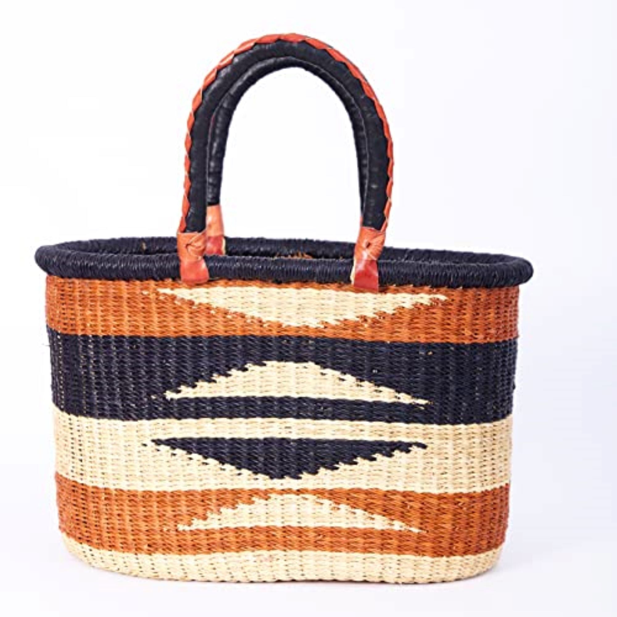 Handwoven Grass Basket Oval Style <br>Assorted