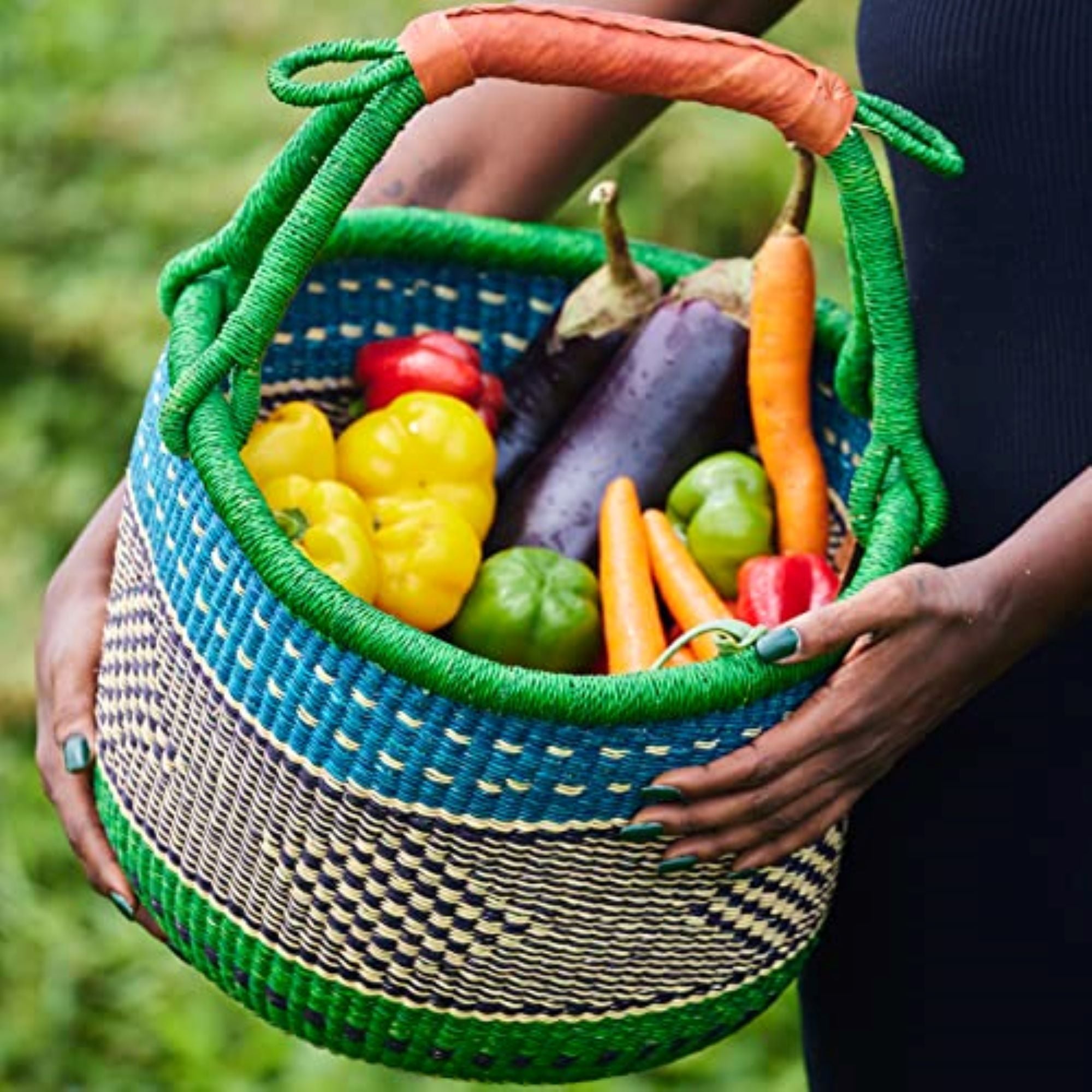 Handwoven Grass Basket Market Style <br>Assorted