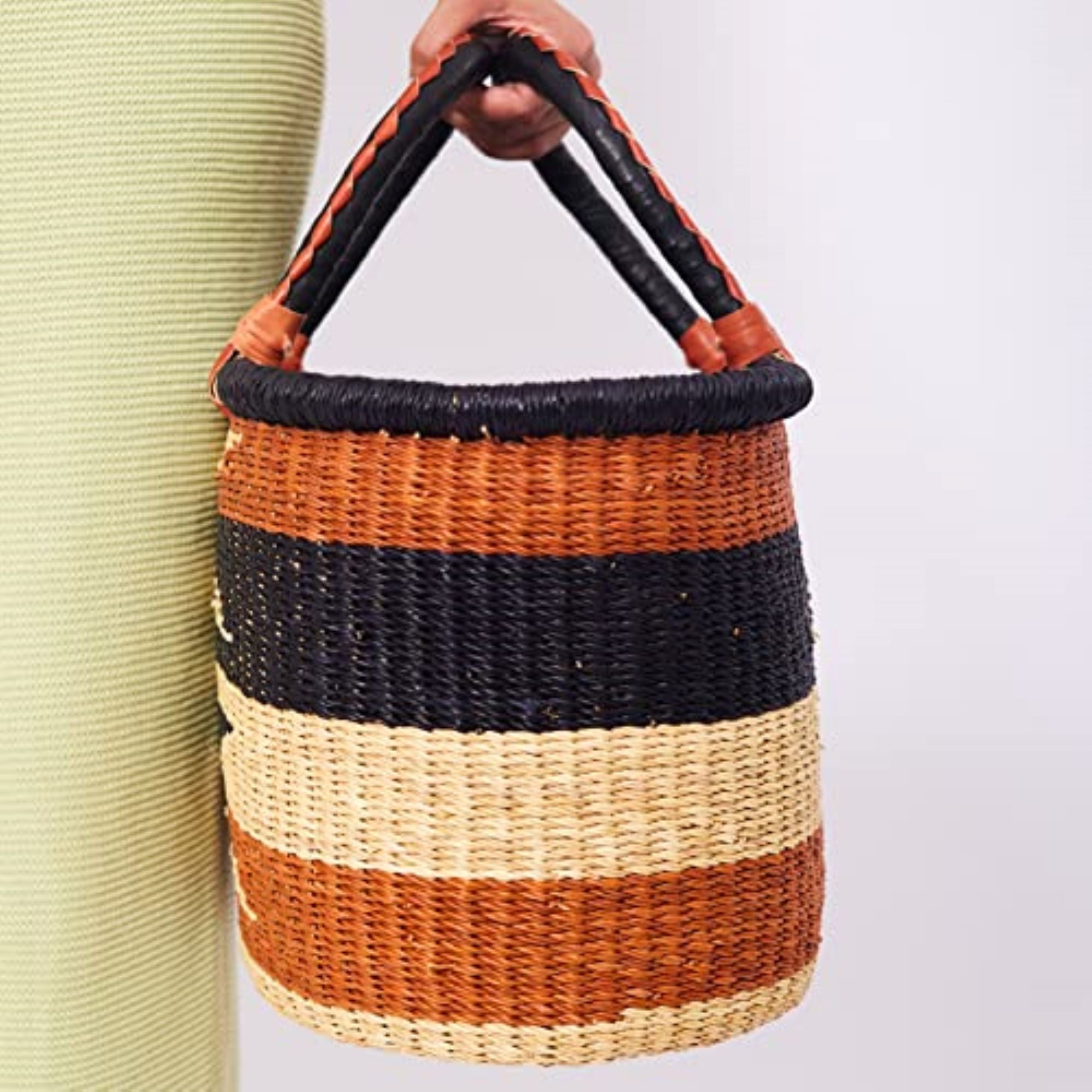 Handwoven Grass Basket Oval Style <br>Assorted