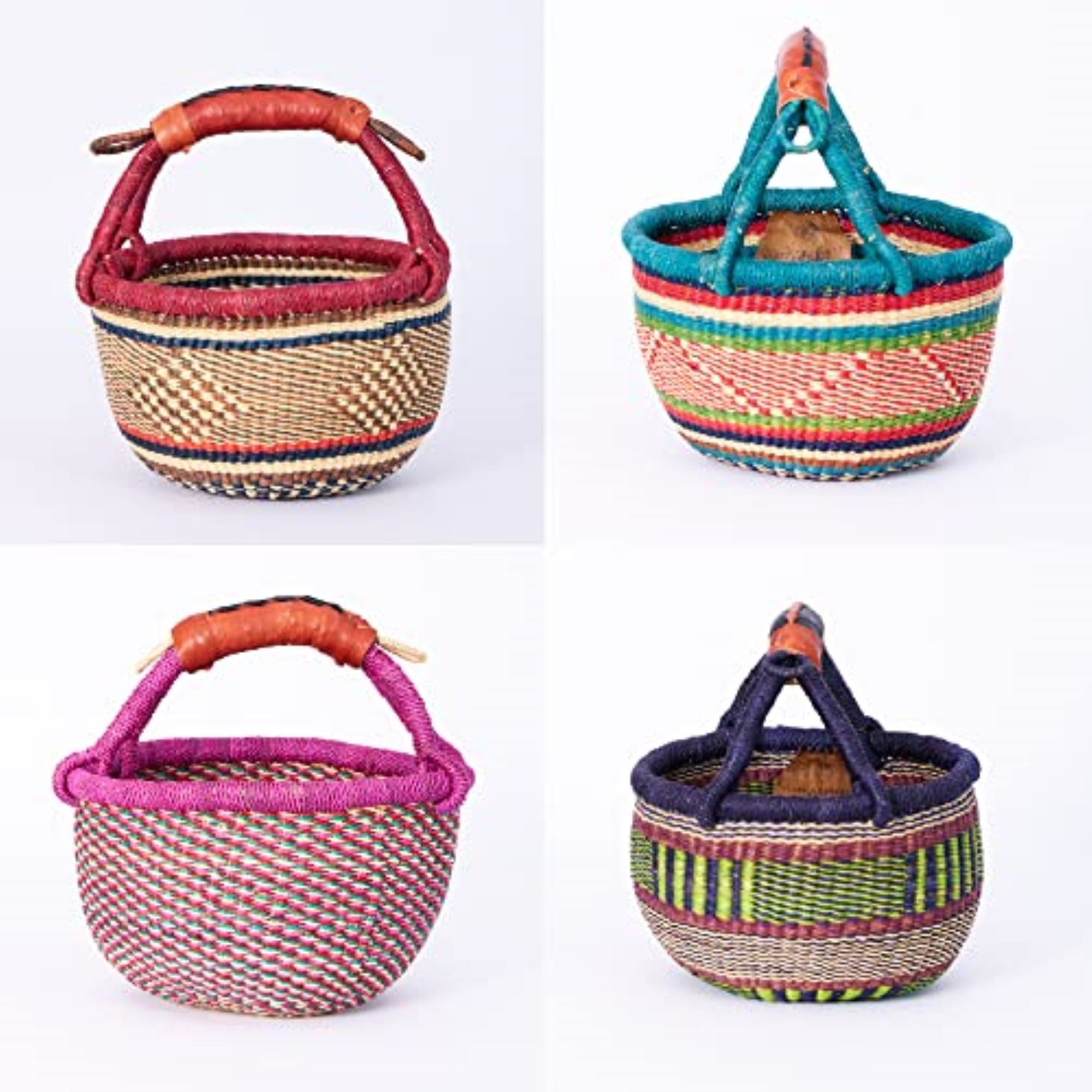 Handwoven Grass Basket Mini Market Style <br>Assorted