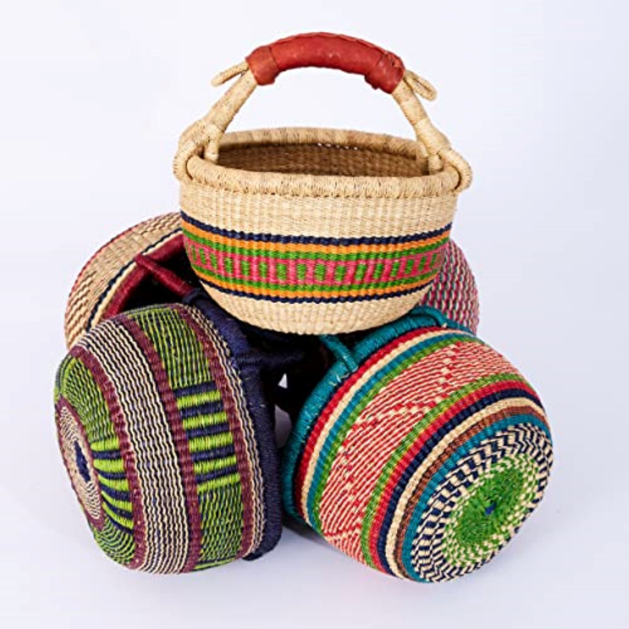 Handwoven Grass Basket Mini Market Style <br>Assorted