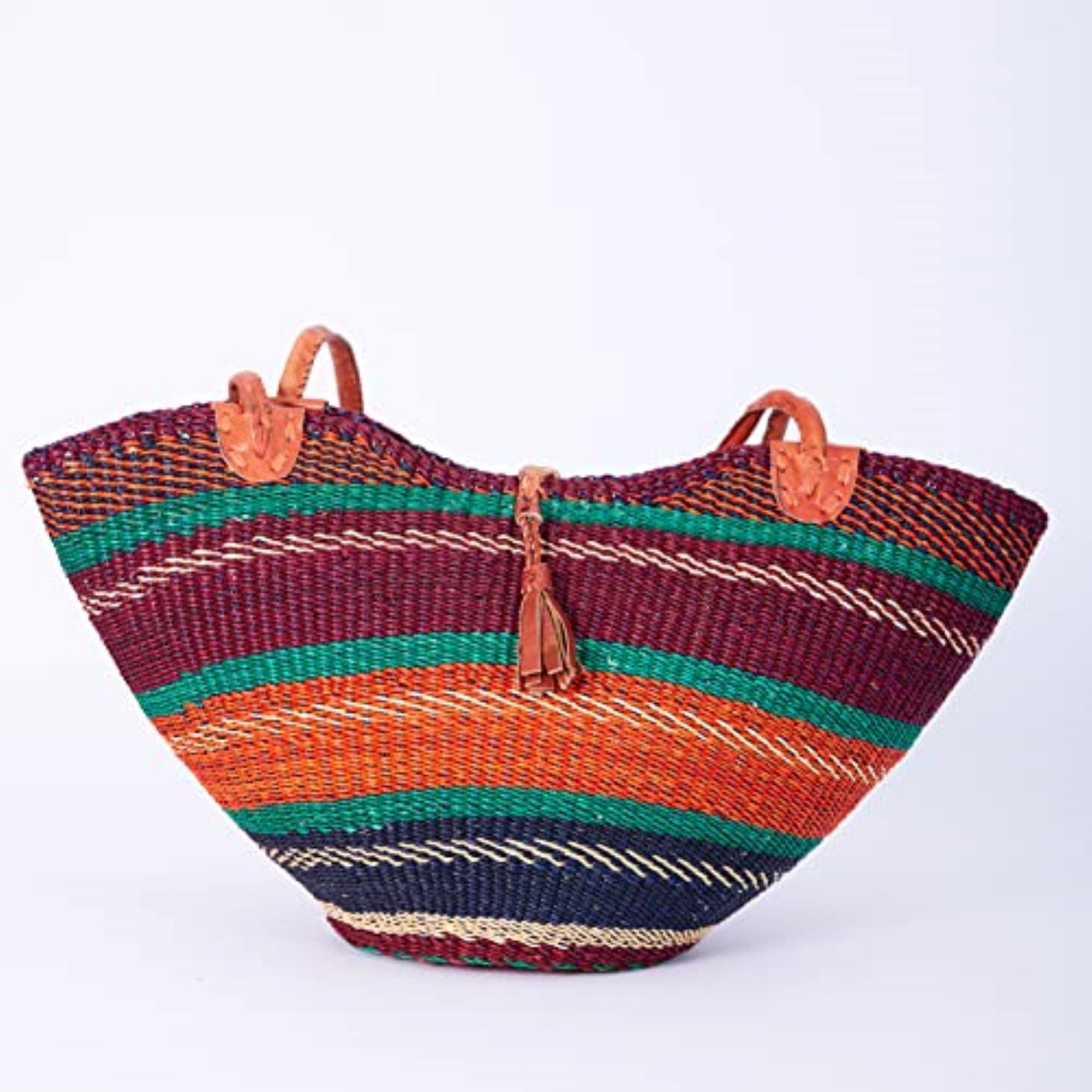 Handwoven Grass Basket Shoulder Bag <br>Assorted