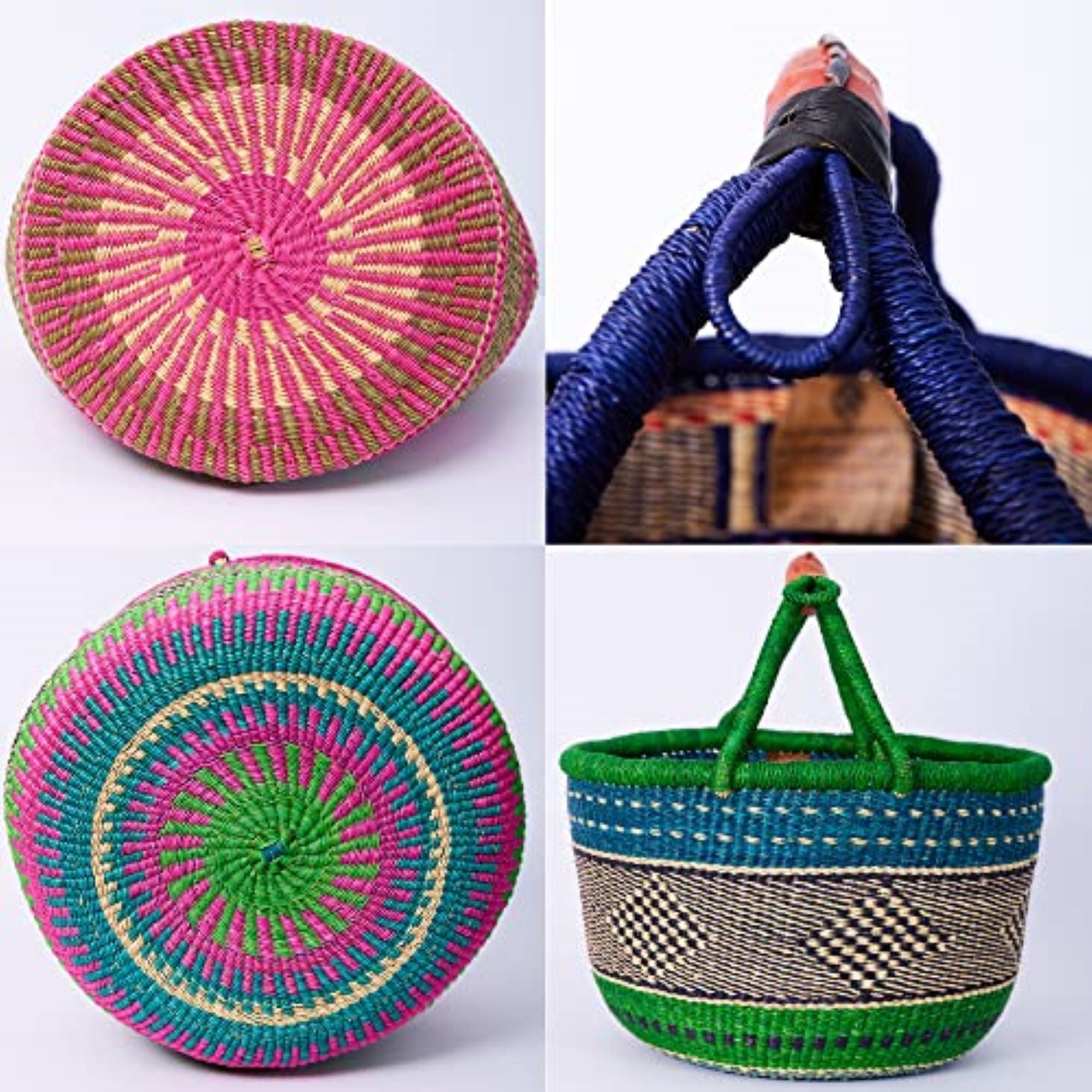 Handwoven Grass Basket Market Style <br>Assorted