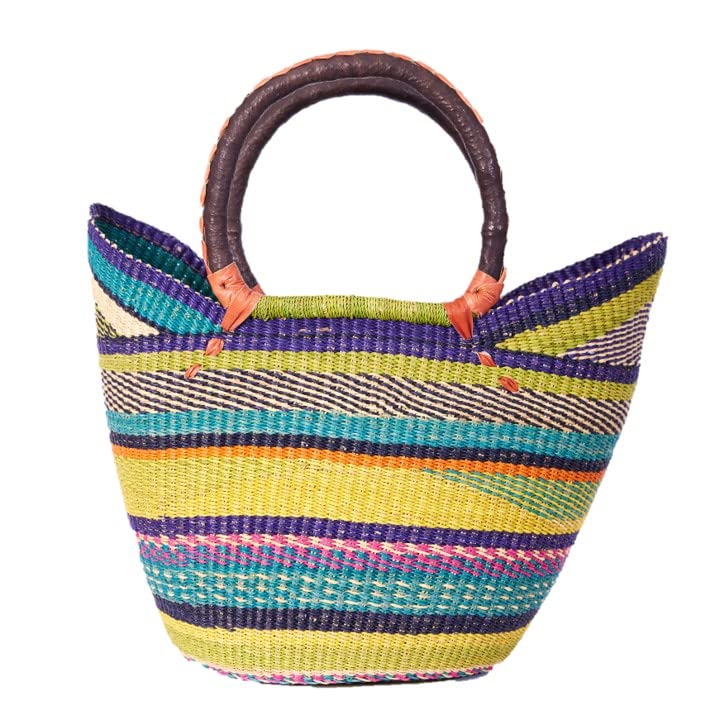 Handwoven Grass Basket Winged Style <br>Assorted