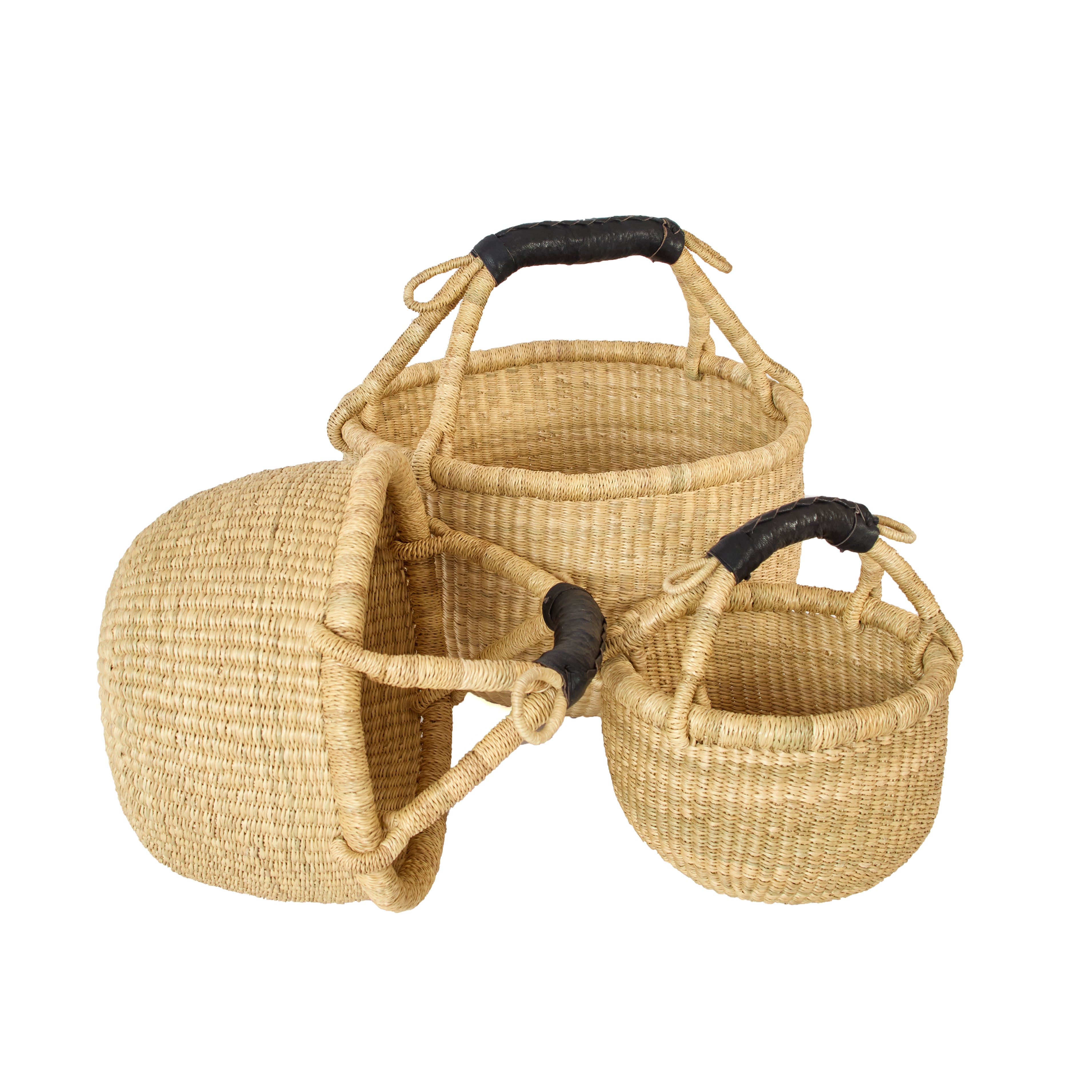 Handwoven Grass Basket Market Style <br>Assorted