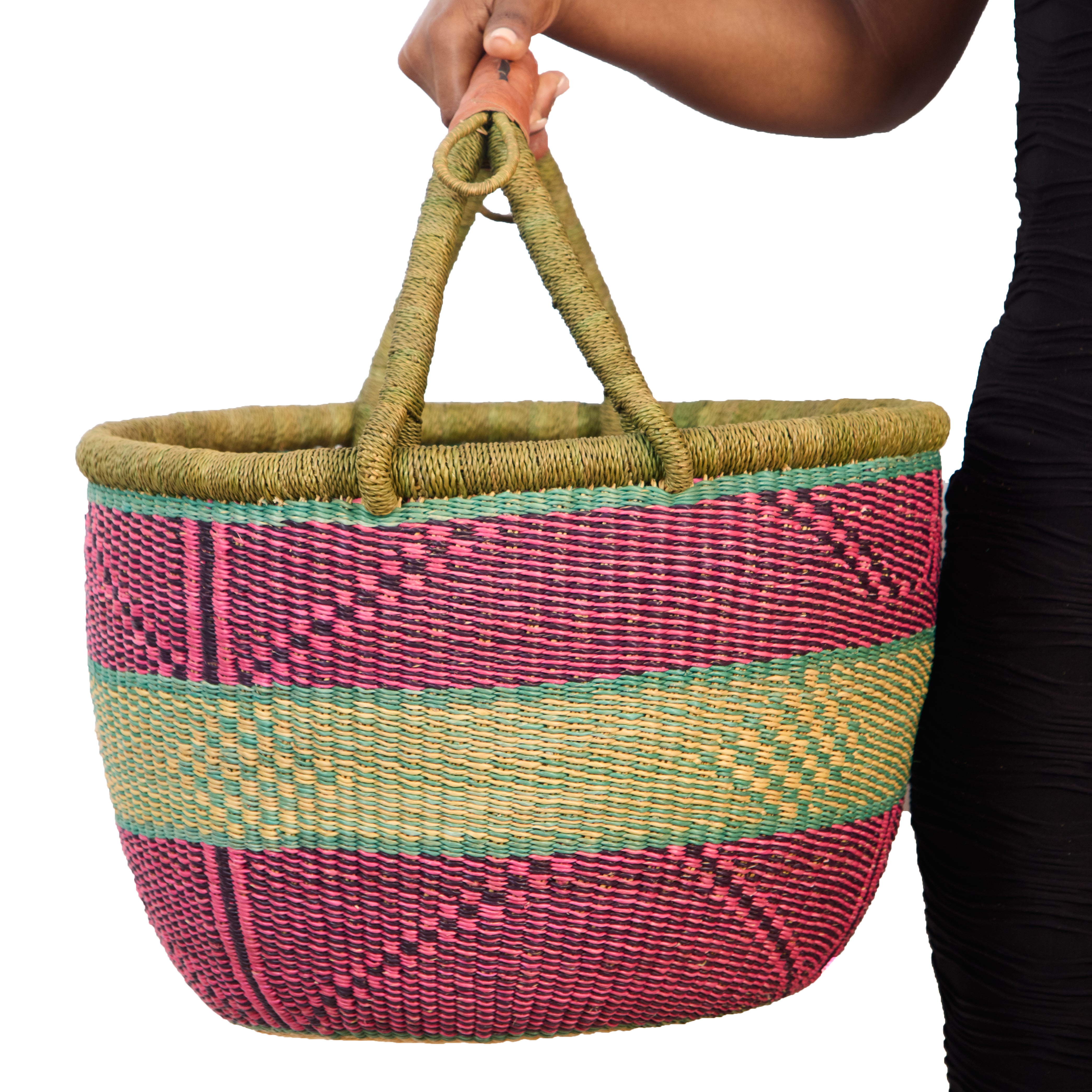 Handwoven Grass Basket Market Style <br>Assorted