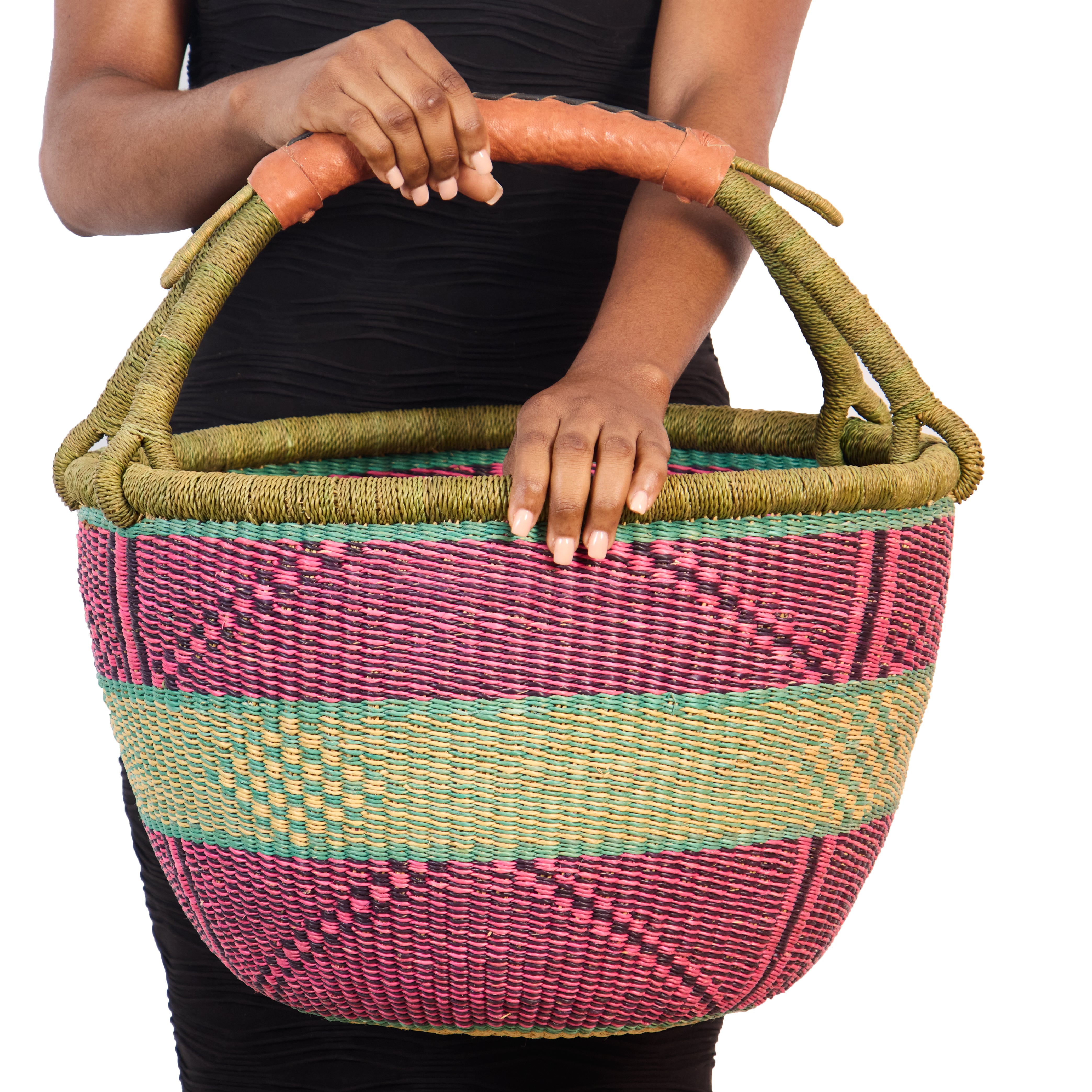 Handwoven Grass Basket Market Style <br>Assorted