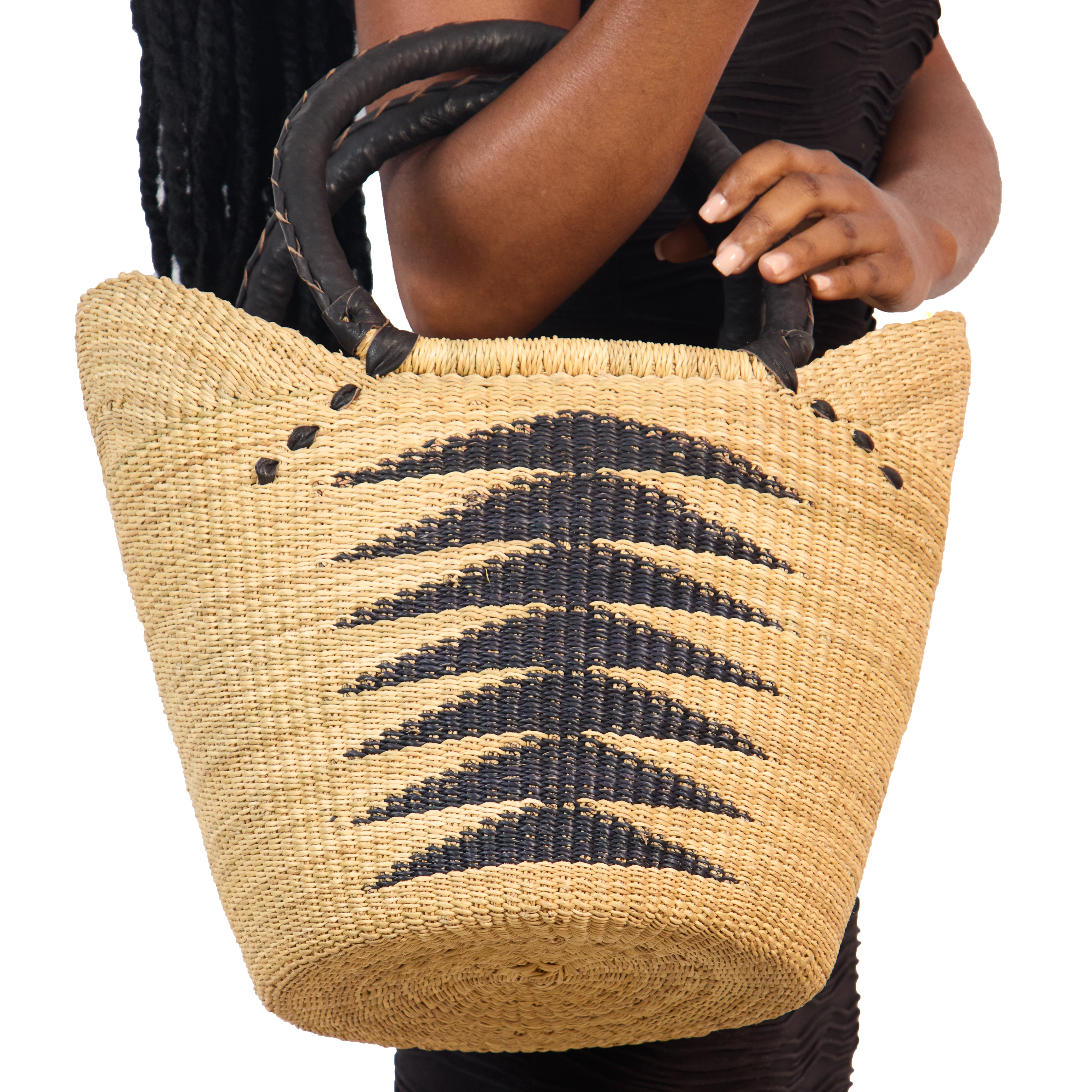 Handwoven Grass Basket Winged Style <br>Assorted