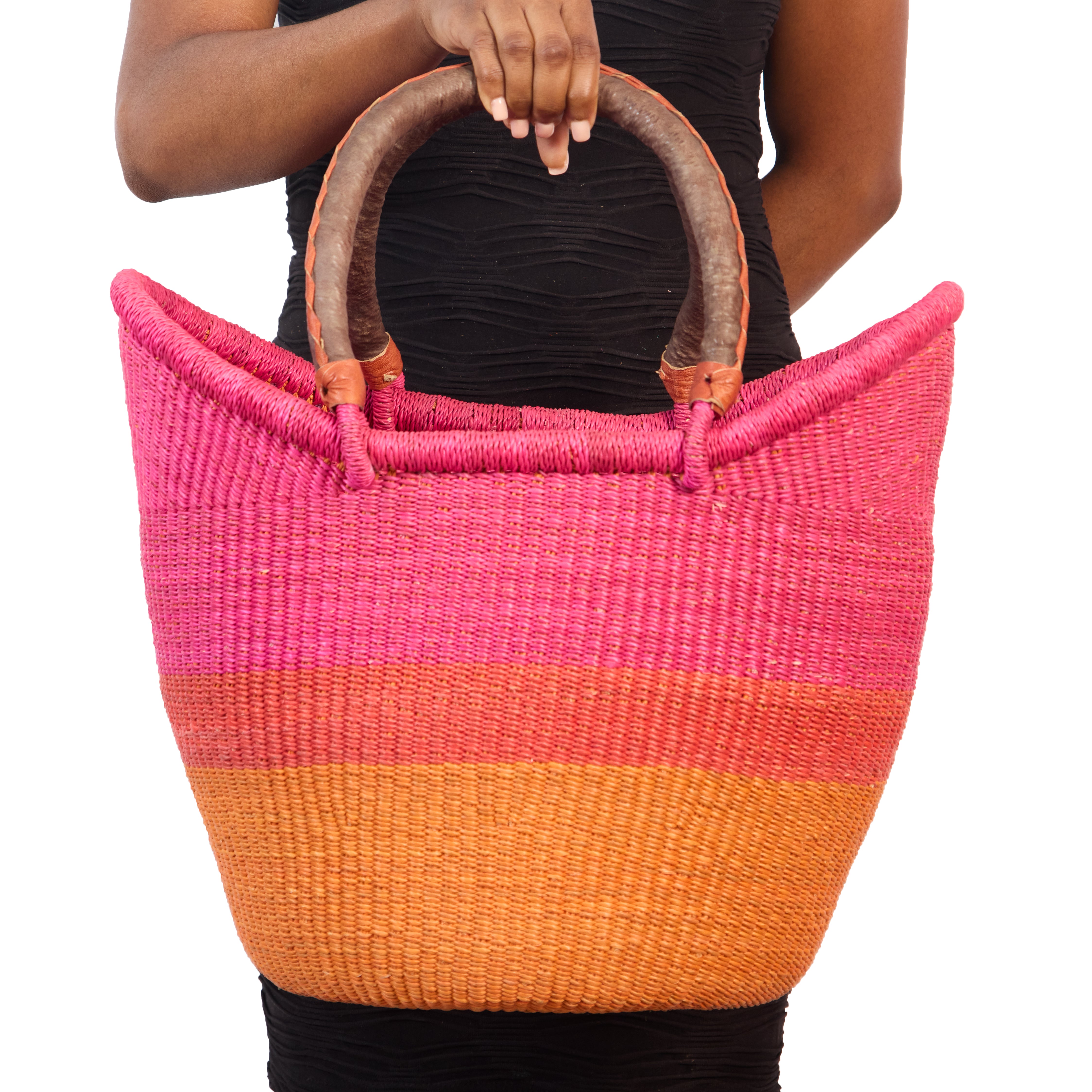 Handwoven Grass Basket Winged Style <br>Assorted