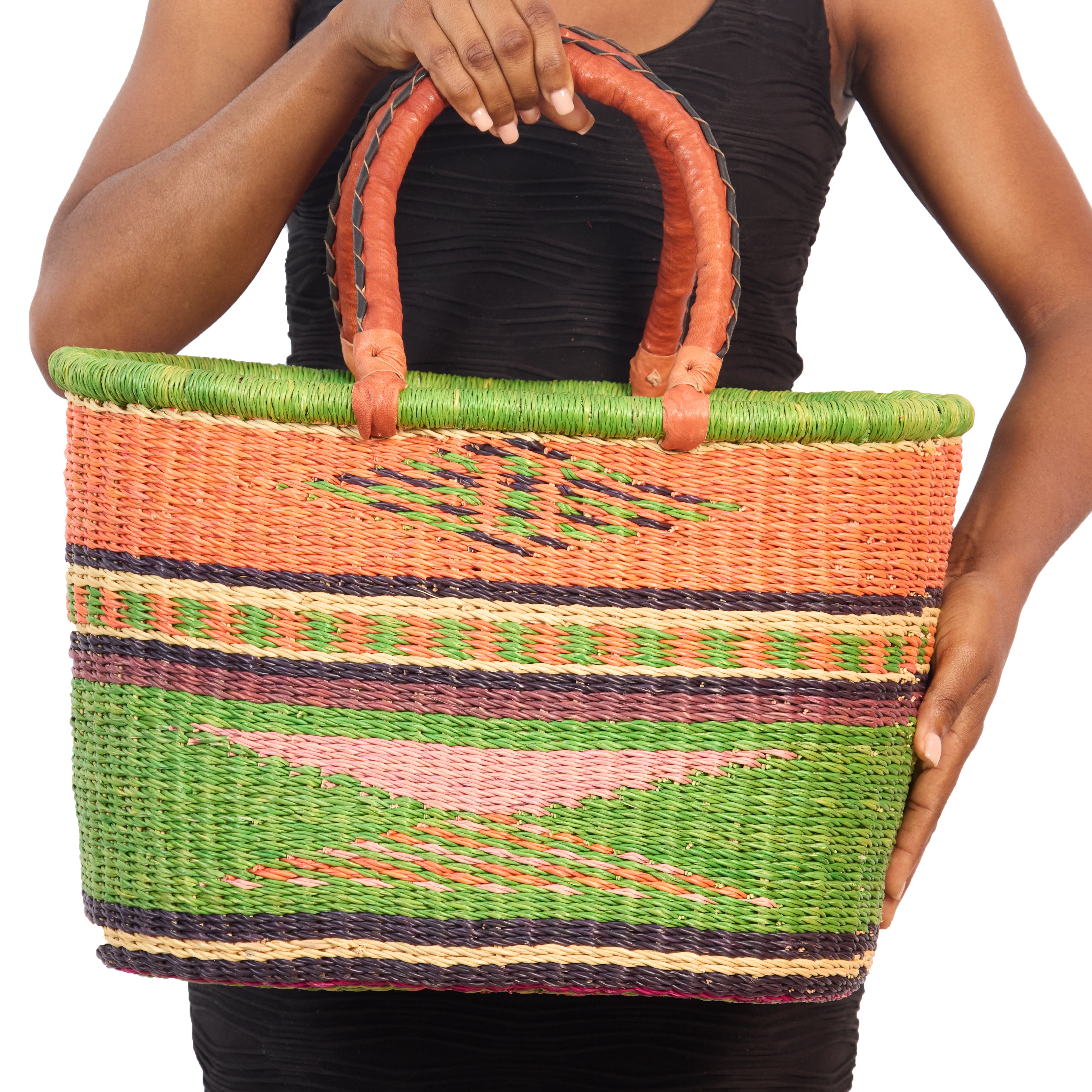 Handwoven Grass Basket Oval Style <br>Assorted