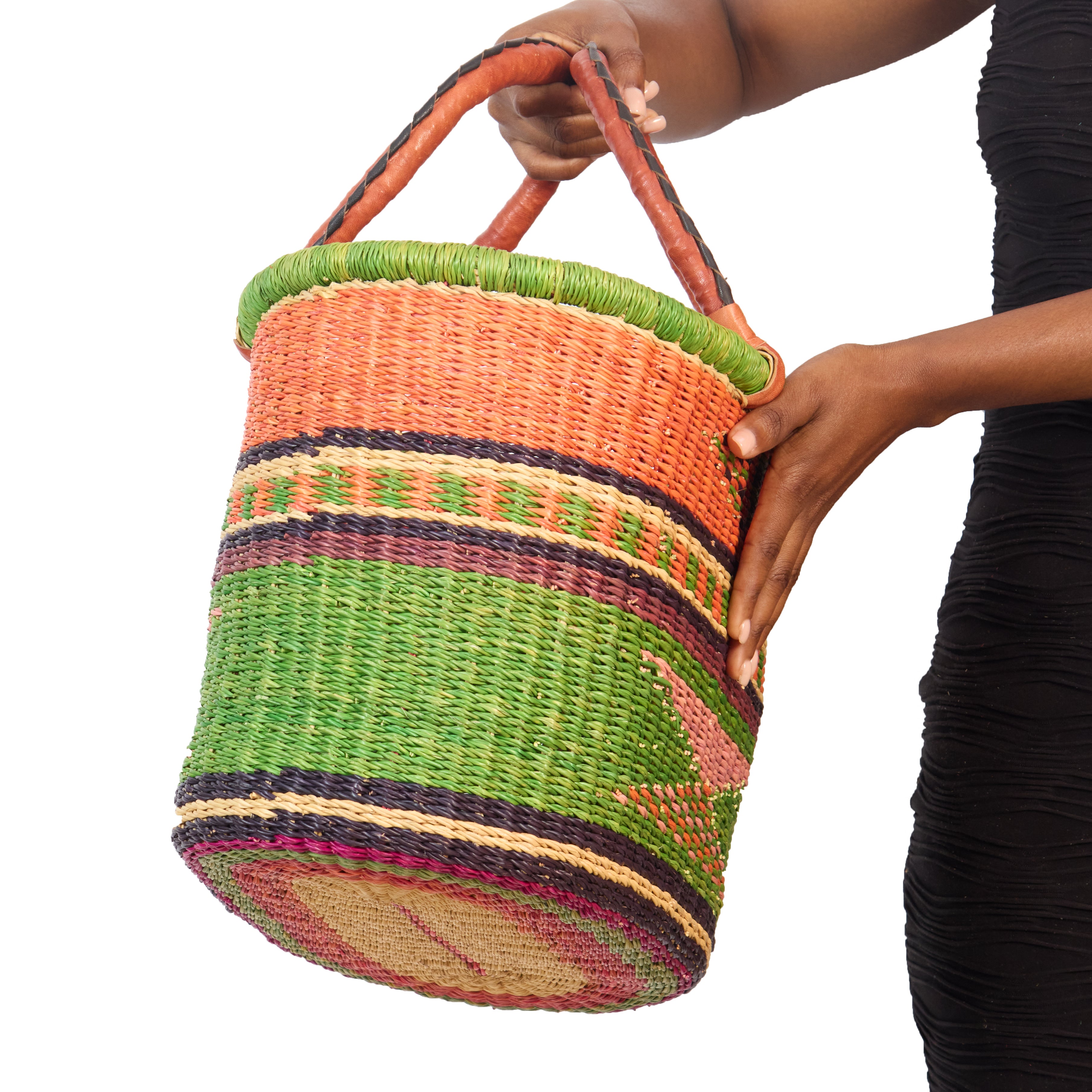 Handwoven Grass Basket Oval Style <br>Assorted