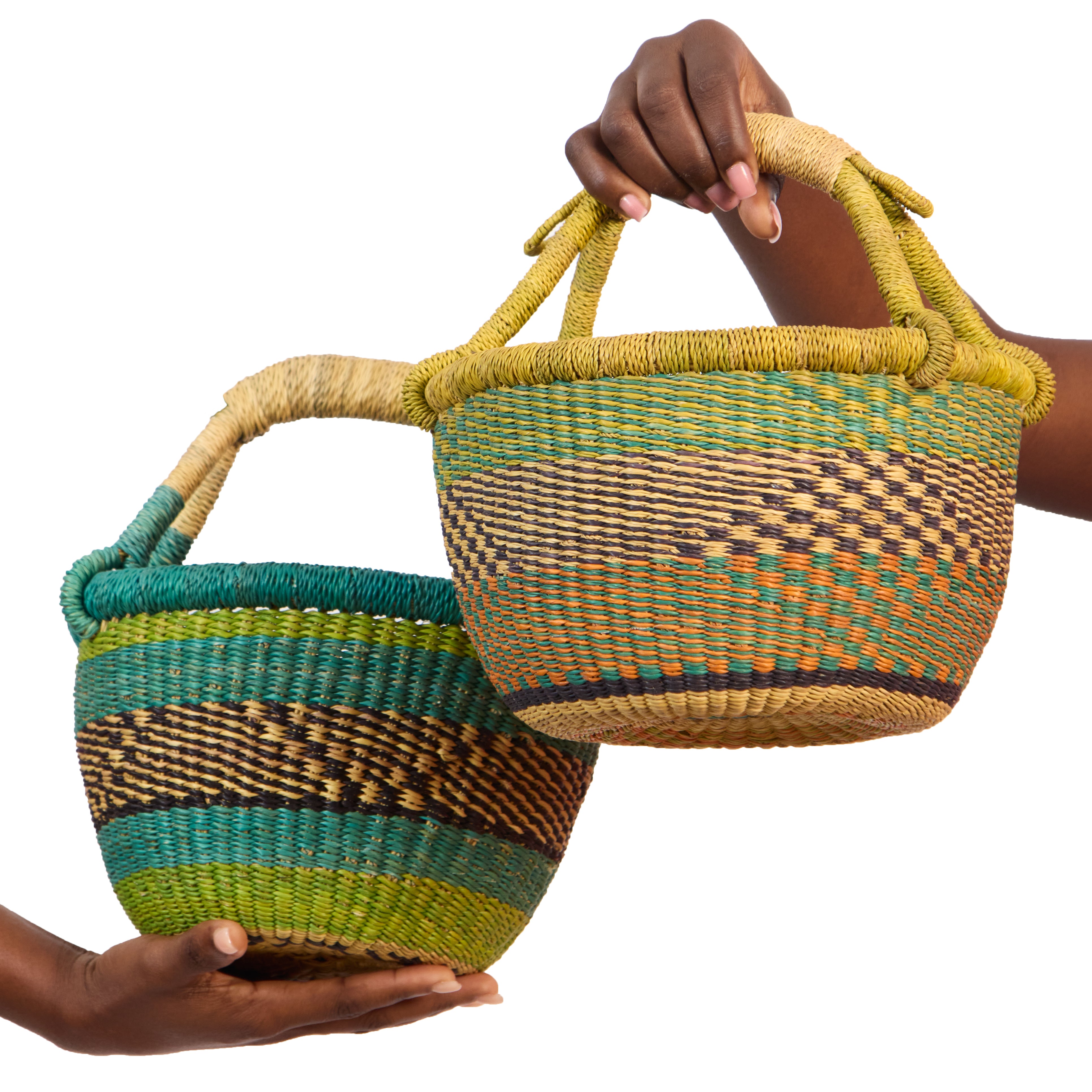 Handwoven Grass Basket Mini Market Style <br>Assorted