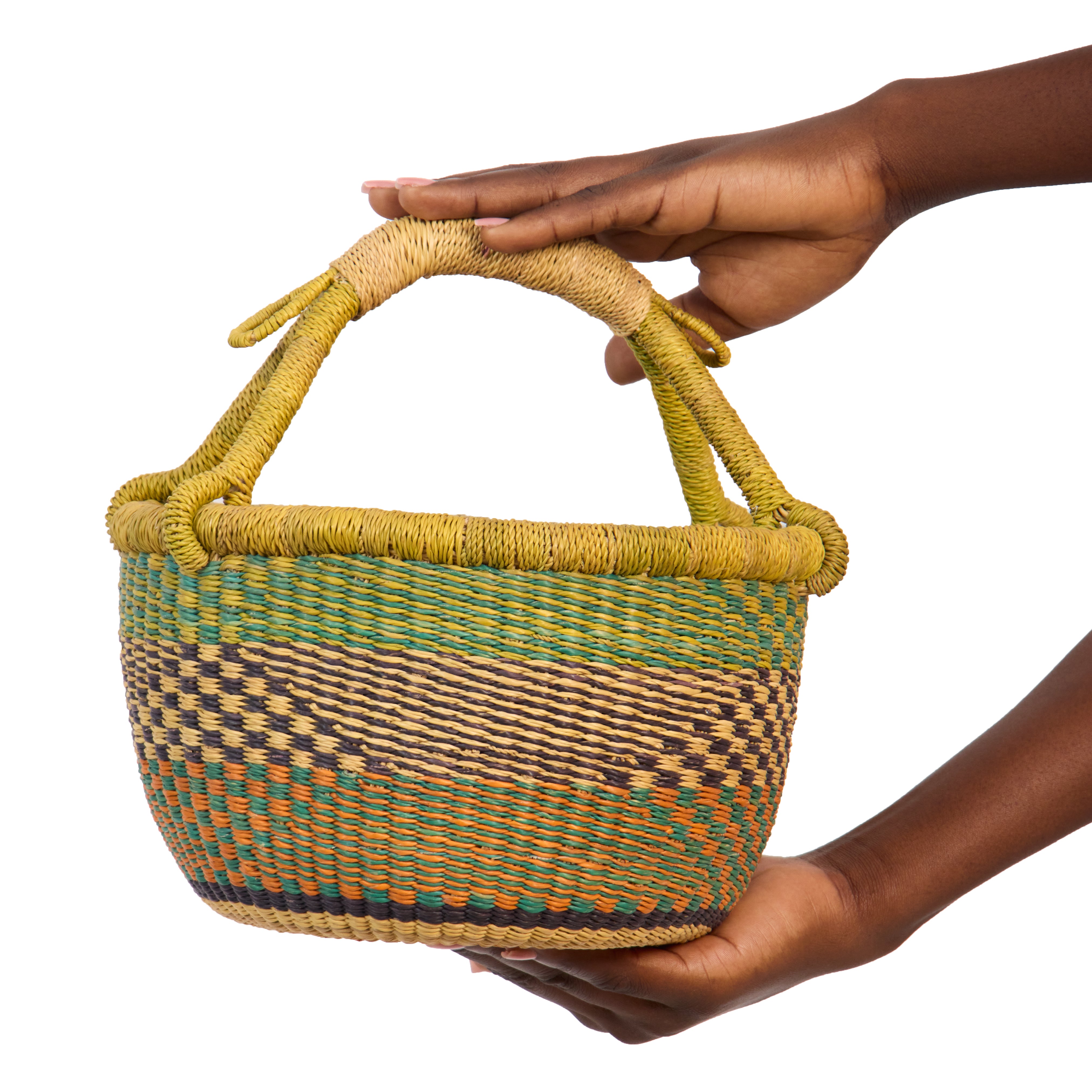 Handwoven Grass Basket Mini Market Style <br>Assorted