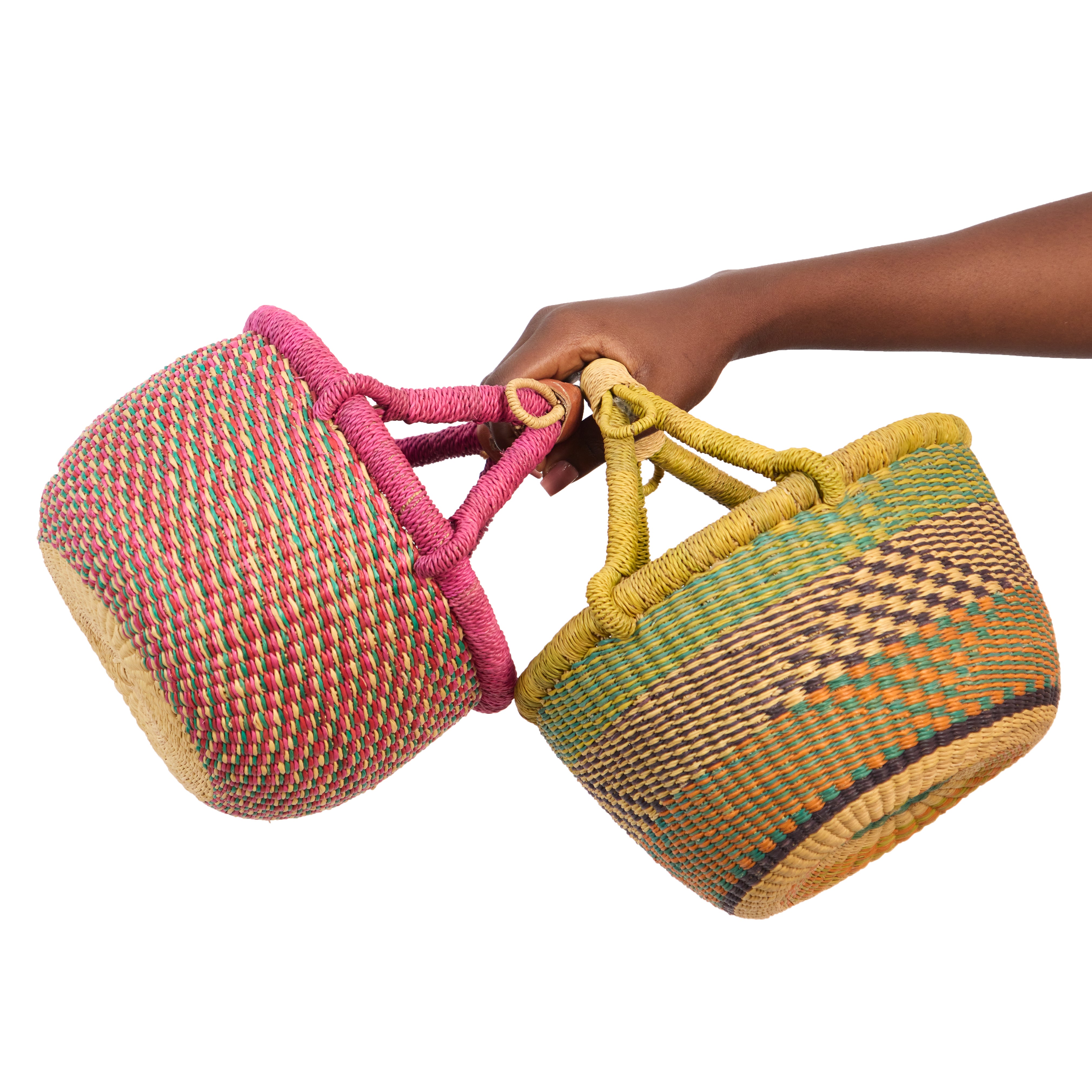 Handwoven Grass Basket Mini Market Style <br>Assorted