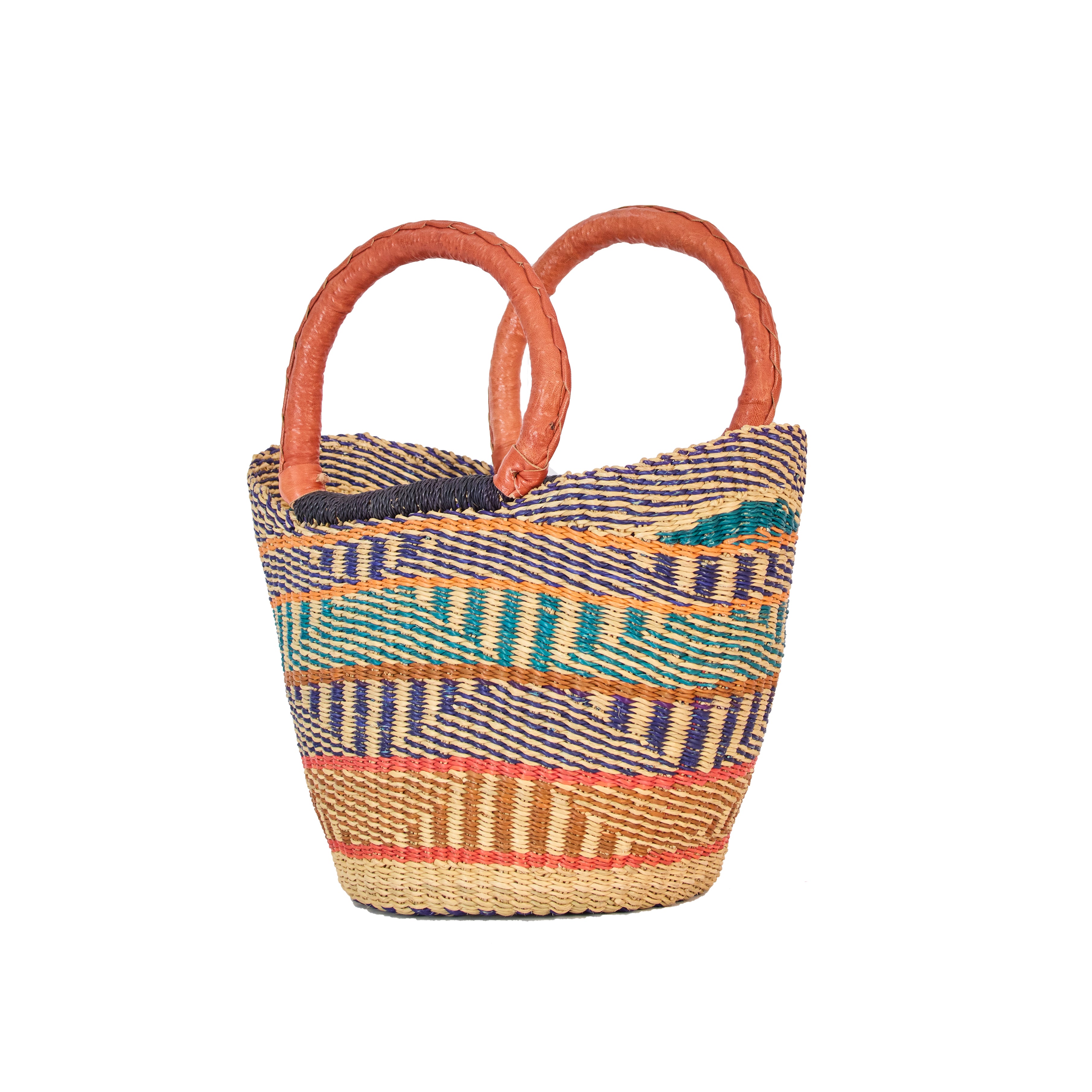 Handwoven Grass Basket Winged Style <br>Assorted