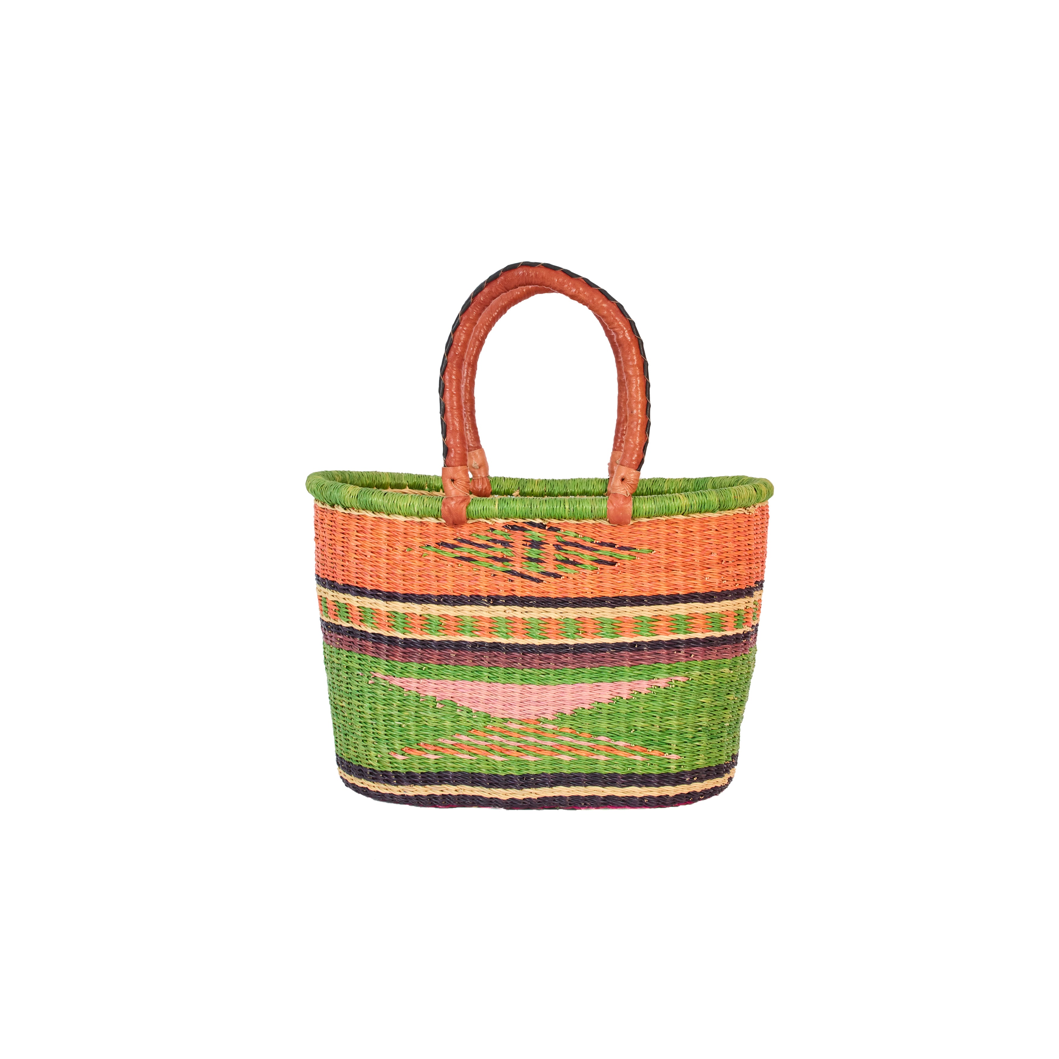 Handwoven Grass Basket Oval Style <br>Assorted