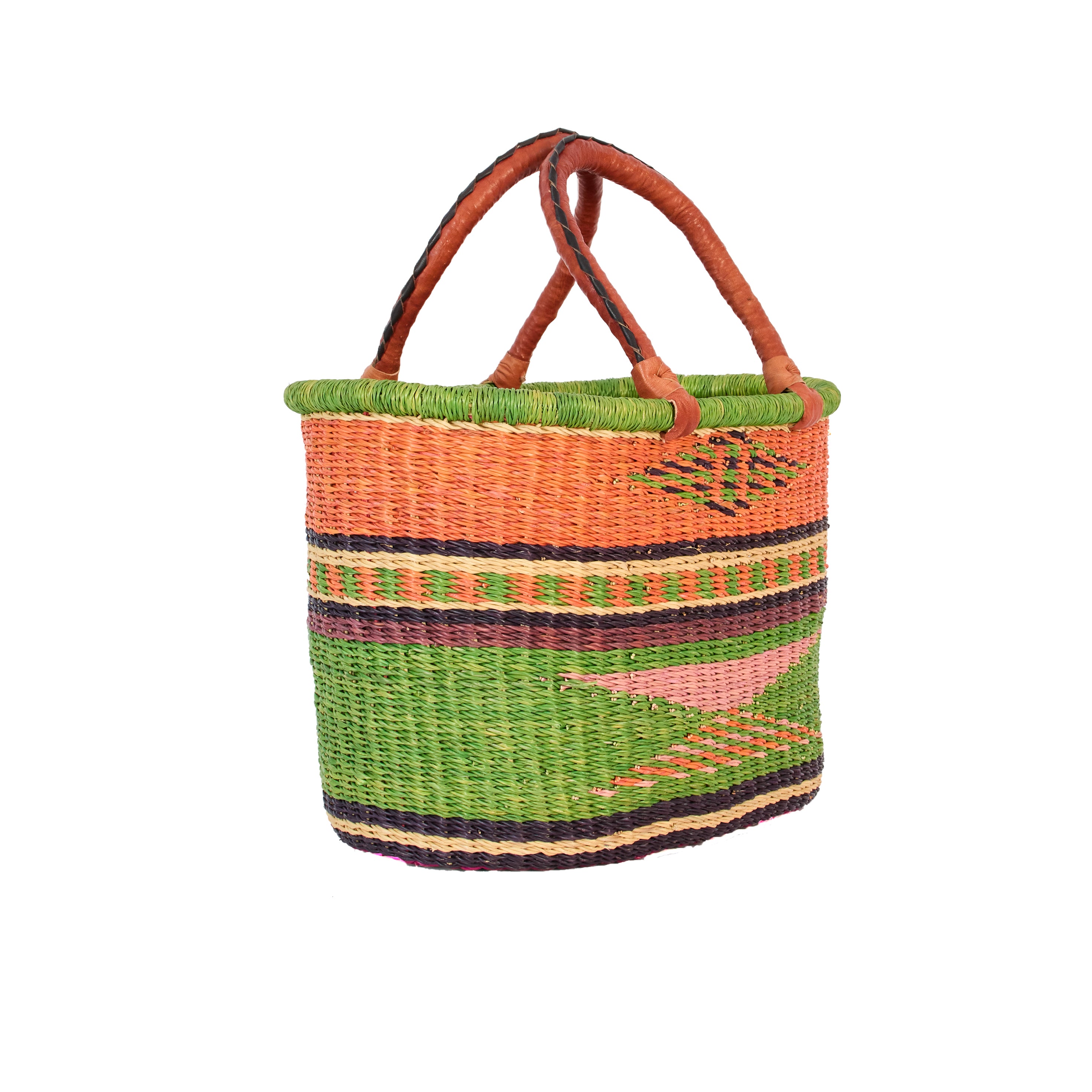 Handwoven Grass Basket Oval Style <br>Assorted