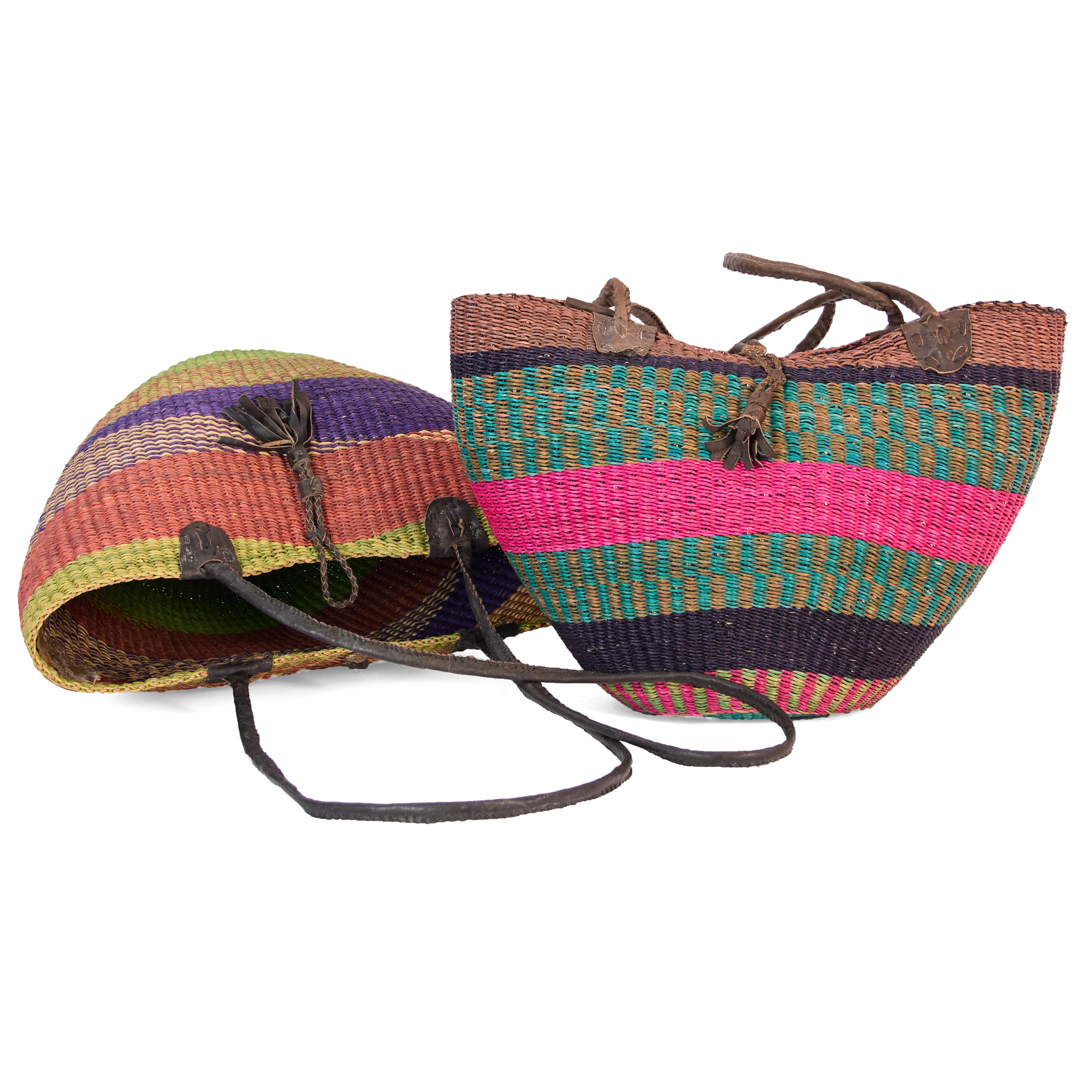 Handwoven Grass Basket Shoulder Bag <br>Assorted