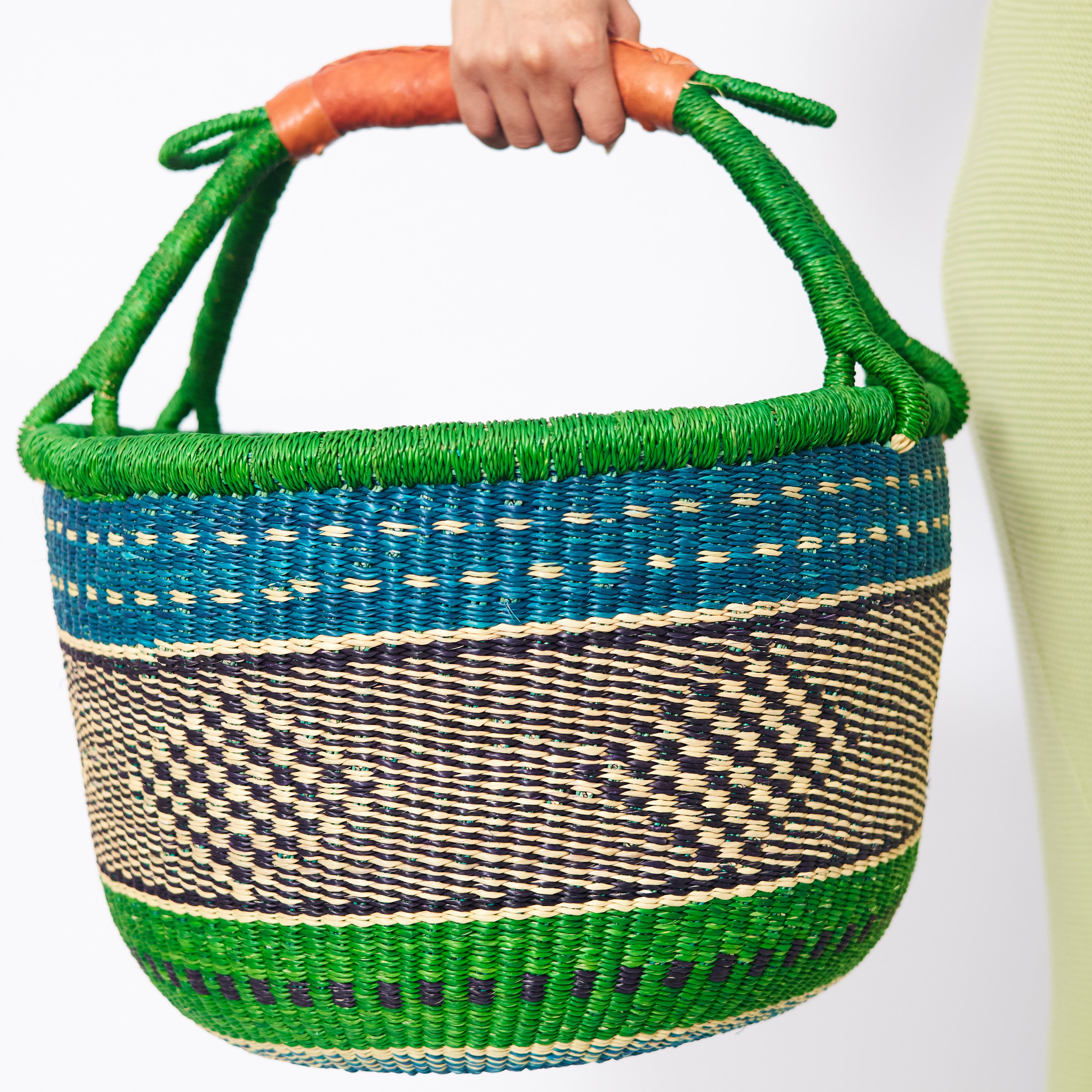 Handwoven Grass Basket Market Style <br>Assorted