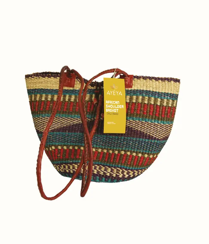 Handwoven Grass Basket Shoulder Bag <br>Assorted