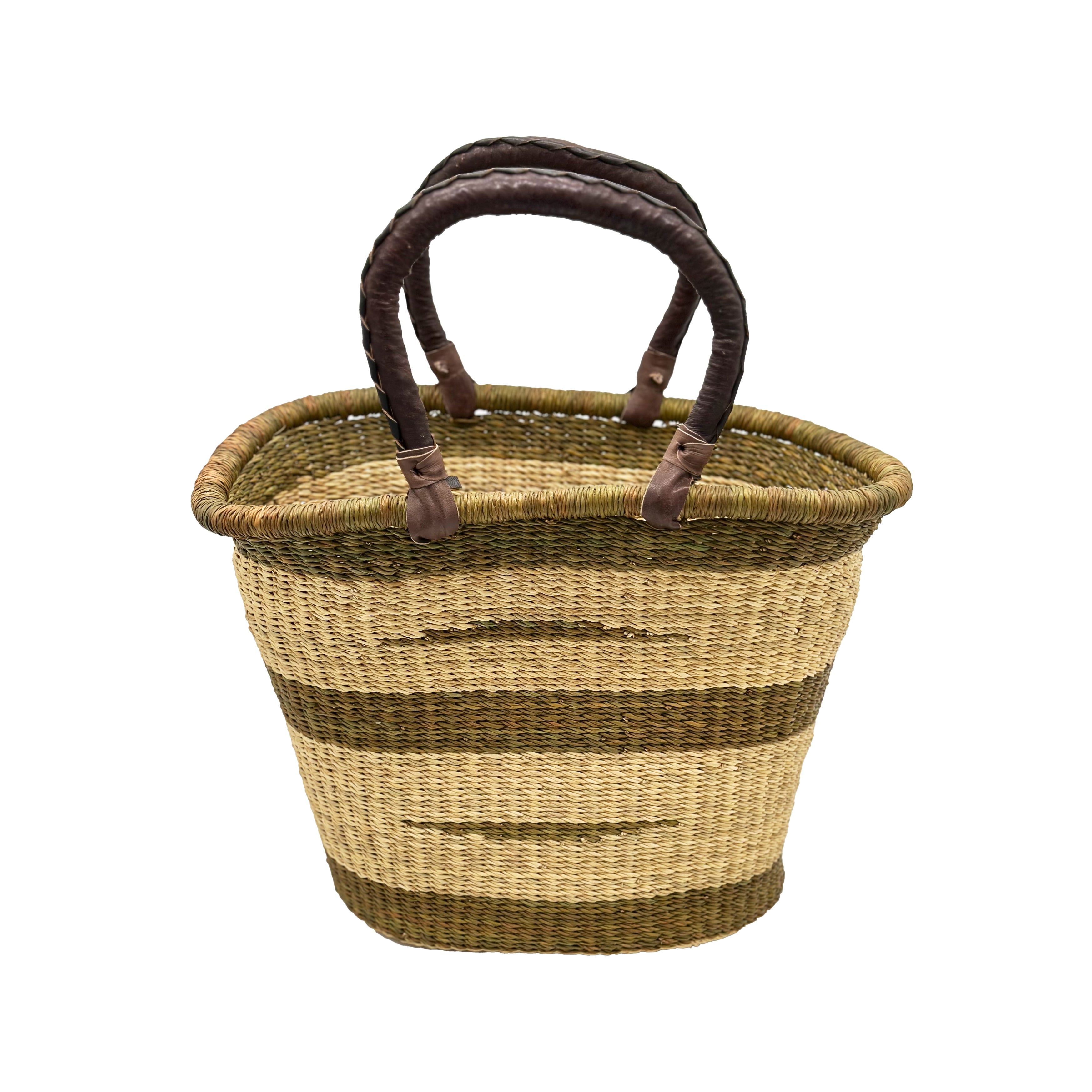 Handwoven Grass Basket Oval Style <br>Assorted