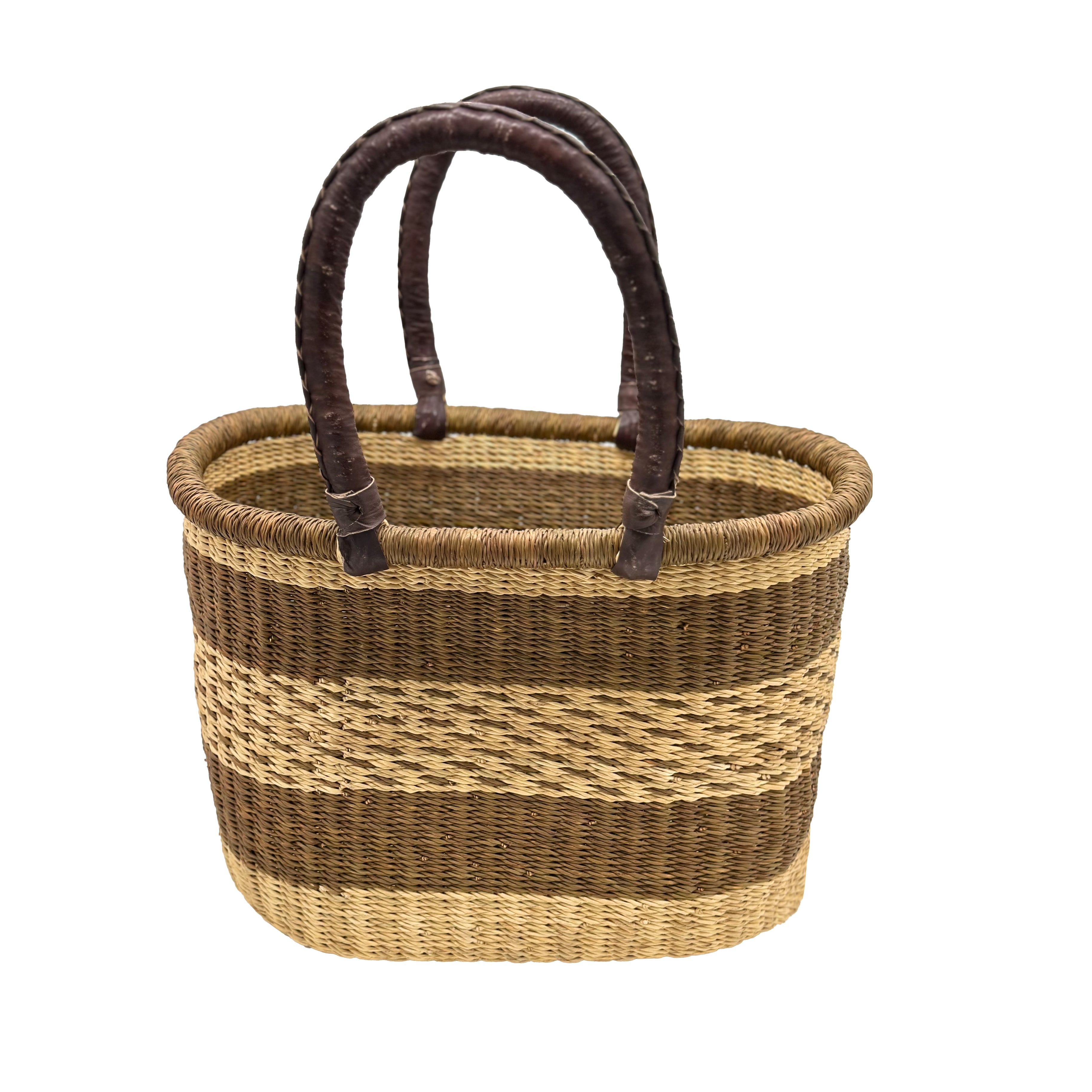 Handwoven Grass Basket Oval Style <br>Assorted