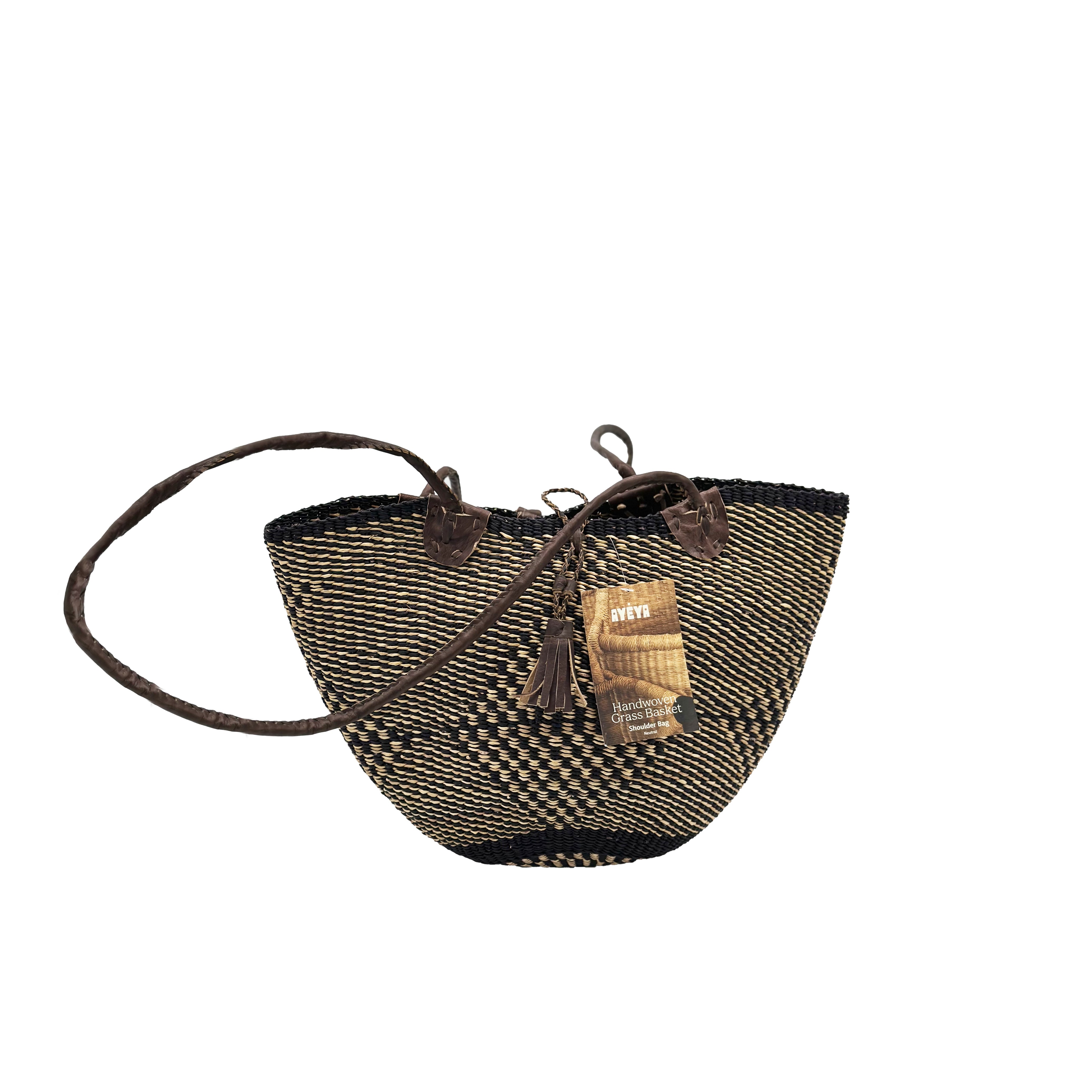 Handwoven Grass Basket Shoulder Bag <br>Assorted